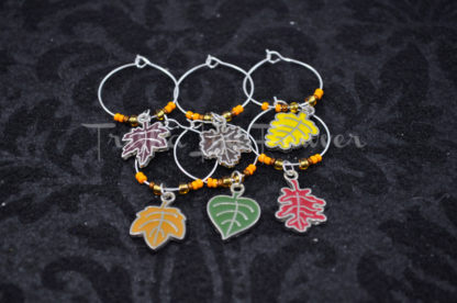 Autumn Leaves Wine Charms (#1)