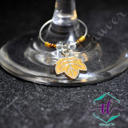 Autumn Leaves Wine Charms (#3)