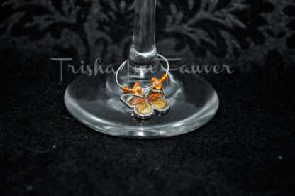 Butterfly Trio Wine Charms