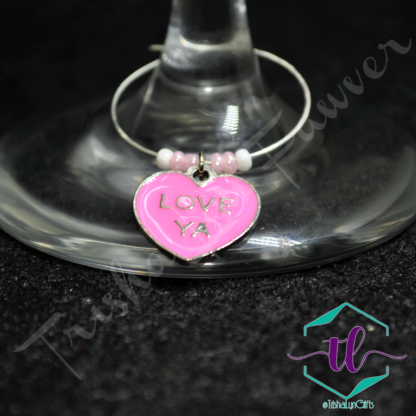 Conversation Hearts Wine Charms (#2)