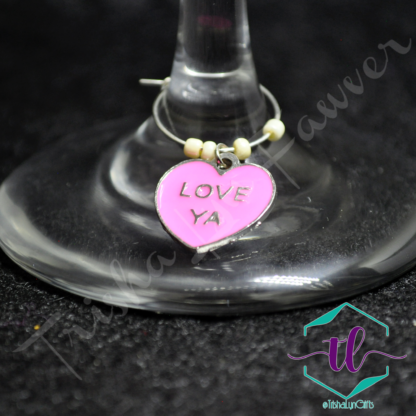 Conversation Hearts Wine Charms (#3)