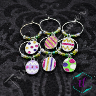 Easter Egg Wine Charms (#2)