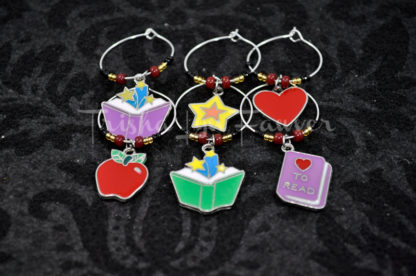 Education & Books Wine Charms (#3)