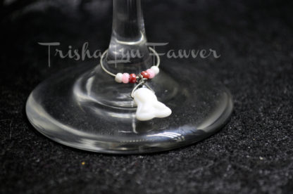 Breast Cancer Awareness Wine Charms (#2)