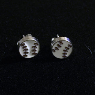 Enamel Baseball Post Earrings