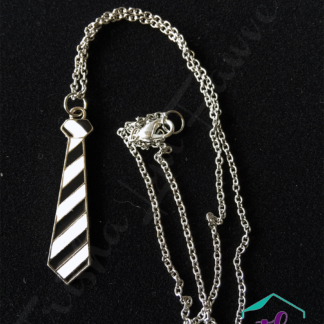 Necktie Sweater Necklaces in Black & White