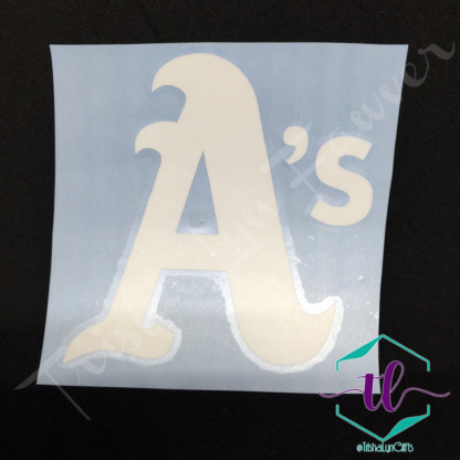 Oakland A's Decal in White