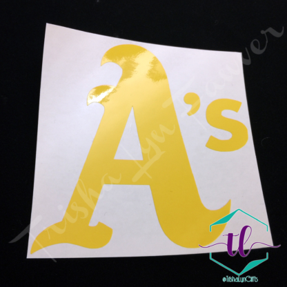 Oakland A's Decal in Yellow