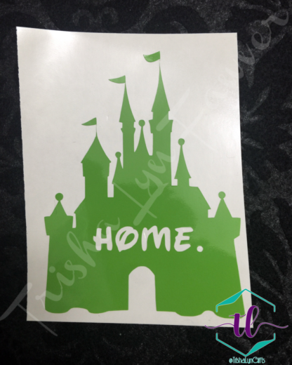 Disney Castle Home Decal in Light Green