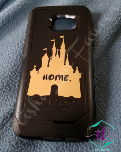 Disney Castle Home Decal in Gold Mirror