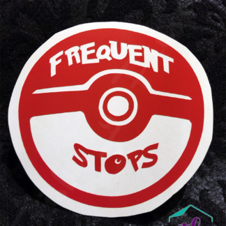 Pokemon GO Frequent Stops Vinyl Decal in Red