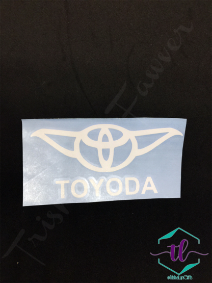 Toyoda Vinyl Decal in White