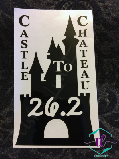 Castle to Chateau Marathon Distance Decal in Black