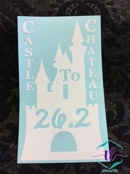 Castle to Chateau Marathon Distance Decal in White