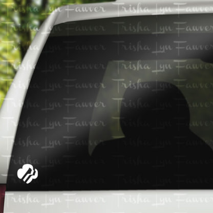 Girl Scout Trefoil Decal in White