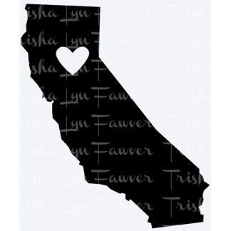 Nor Cal Love Silhouette Decal in Black