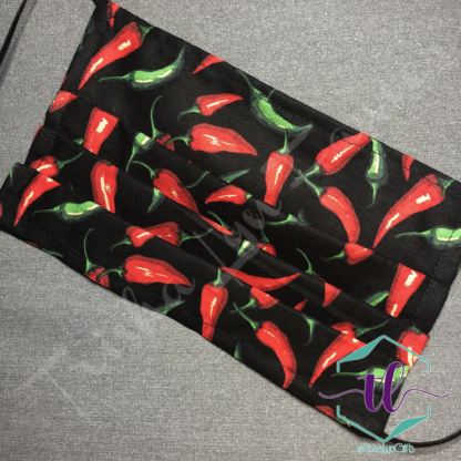 Cloth Surgical Style Mask - Chili Peppers