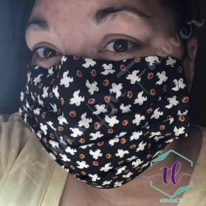 Cloth Surgical Style Mask - Ghosts & Pumpkins