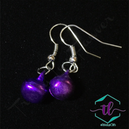 Jingle Bell Earrings in Purple