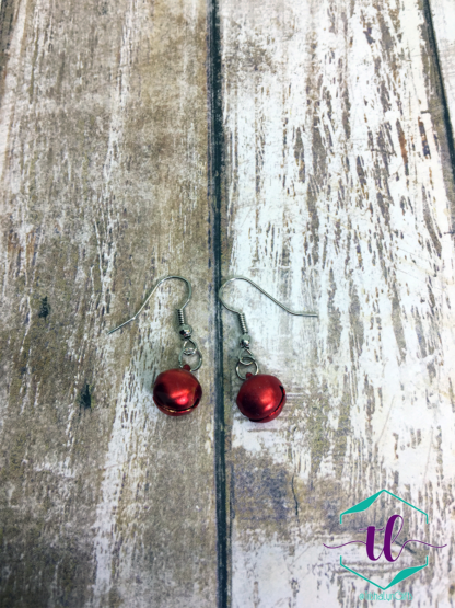 Jingle Bell Earrings in Red