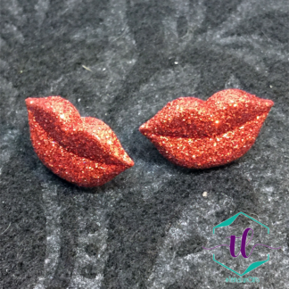 Glittery Kiss Post Earrings