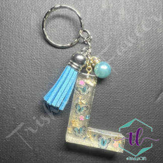 Personalized Resin Letter Keychain as L