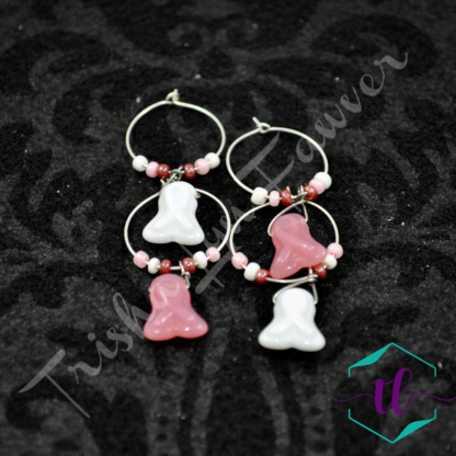 Breast Cancer Awareness Wine Charms #2